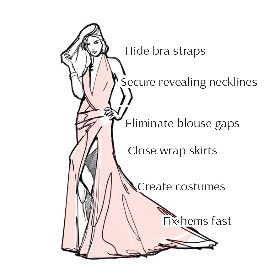 Don't let your blouse ruin your look! Use fashion tape to secure any gape in  your blouse so that your bra doesn't pla…
